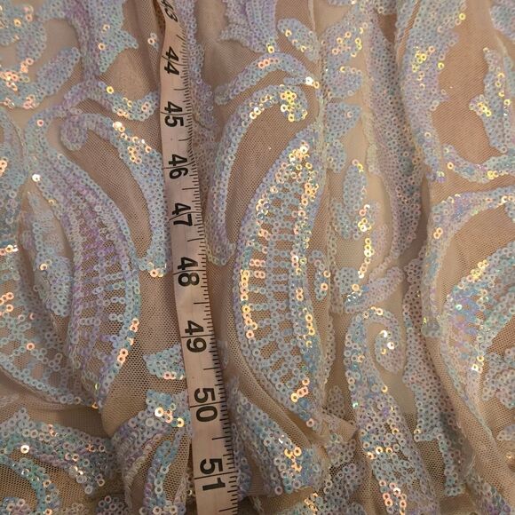 Elegant White Sequin Gown - Picture 10 of 10